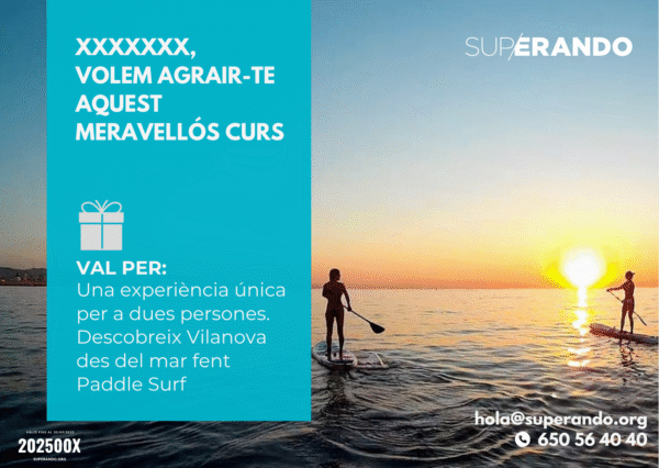 Bateig de SUP per 2 persones